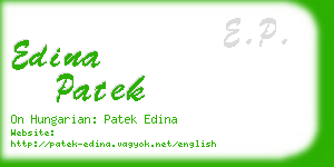 edina patek business card